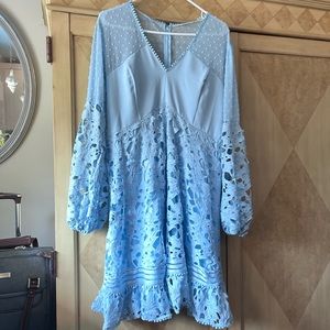 Blue Lace INA Dress from Boston Proper Size L